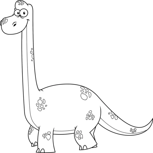 Cartoon Illustration Dinosaur Large Smile — ストックベクタ