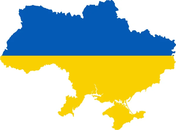 Ukraine Carte Wit Ukraine Couleurs Drapeau Illustration Concept Contexte — Image vectorielle