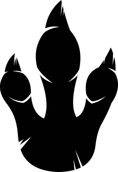 Tyrannosaurus Rex Dinosaur Paw Claws Print Logo Design Vector Hand — Stok Vektör