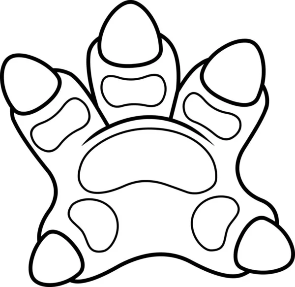 Triceratops Dinosaur Paw Drápy Foot Print Logo Design Vektorové Ručně — Stockový vektor
