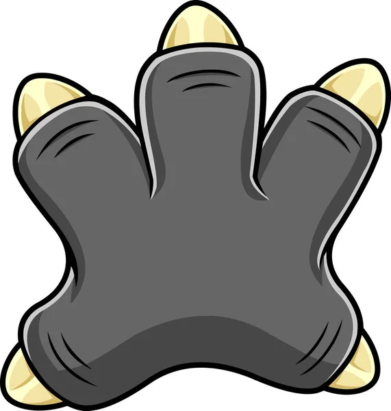 Triceratops Dinosaur Paw Drápy Foot Print Logo Design Vektorové Ručně — Stockový vektor