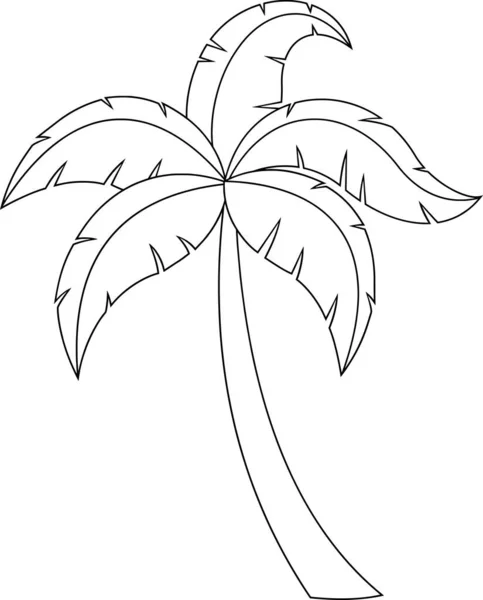 热带树叶 白色背景上的矢量 — 图库矢量图片