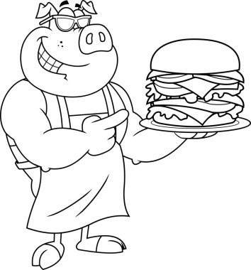 Çizgi film şefinin çizimi.