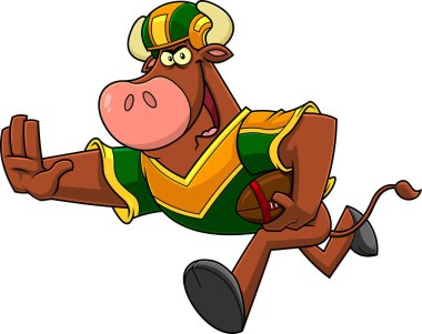 cartoon illustration of a cute bull