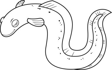 Çizgi film filinin vektör illüstrasyonu