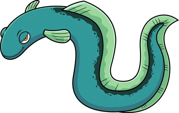 Vector Illustratie Van Een Cartoon Krokodil — Stockvector