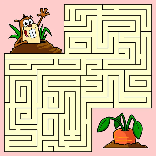 Vektor Illustration Labyrint För Barn Labyrinten — Stock vektor