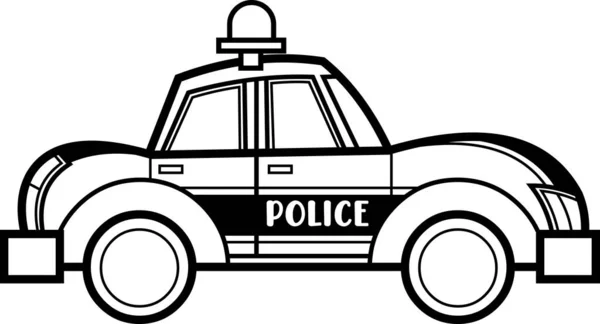 Vector Cartoon Illustratie Van Een Politie Auto — Stockvector