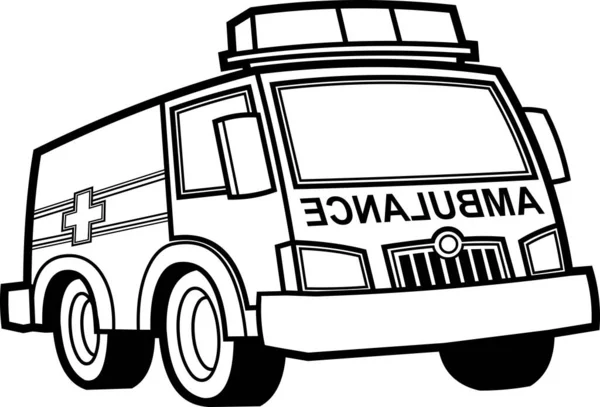 关于救护车的病媒卡通画 — 图库矢量图片