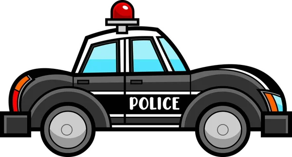 Policía Coche Color Vector Ilustración — Vector de stock