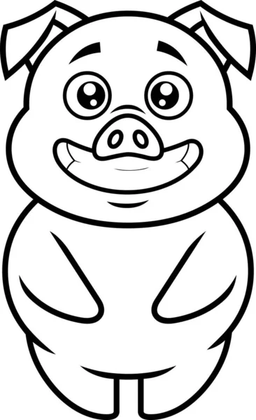 Pig Cartoon Character Vector Illustration — Stock Vector
