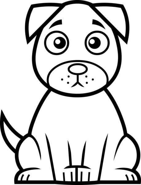 Vector Grappige Hond Cartoon Karakter — Stockvector