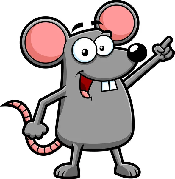 Funny Mouse Cartoon Character Pointing Растер Рэшфорд Нарисовал Обнаженную Женщину — стоковый вектор