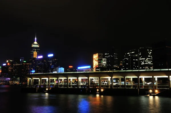 Victoria Harbor at Night — Stock Photo, Image