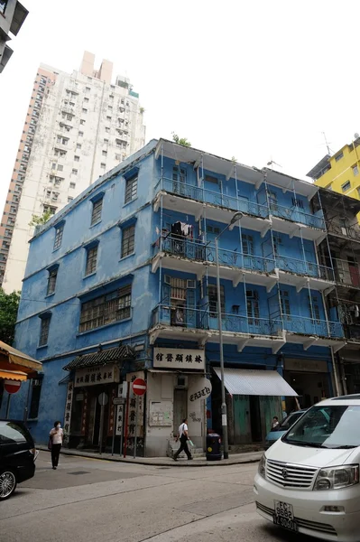 Blue House, edificios históricos de grado I en Hong Kong —  Fotos de Stock
