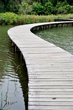 ahşap yürüyüş yolu