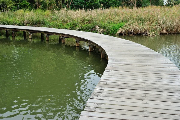 Wooden walk way — Stock Photo, Image