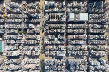 Sham Shui Po, Hong Kong binasının hava görüntüsü.