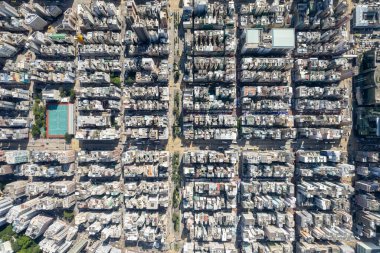Sham Shui Po, Hong Kong binasının hava görüntüsü.