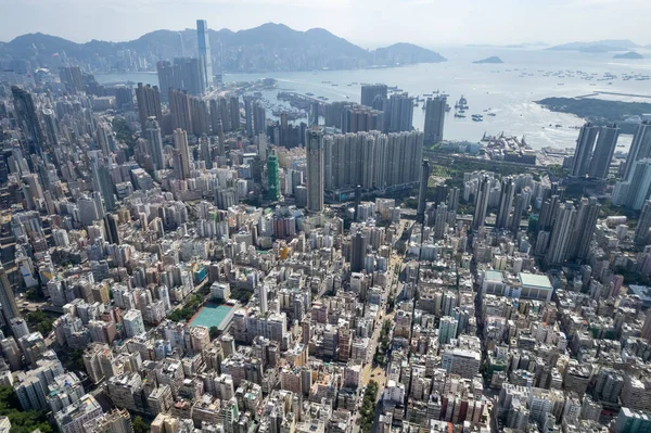 Vue Aérienne Sham Shui Bâtiment Hong Kong — Photo