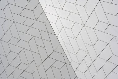 AMSTERDAM, NEtherlands, Ekim 2021. Hollanda, Amsterdam 'daki EYE film müzesinin ön cephesinin siyah beyaz görüntüsü. Sadece editör kullanımı.