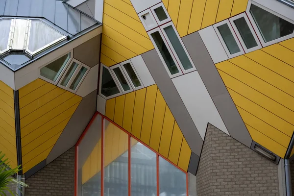 Cubic Yellow Houses Rotterdam — Stock Photo, Image