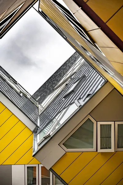 Žluté Krychlové Domy Rotterdamu — Stock fotografie