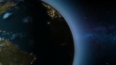 sağ tarafta Işık şehri ile son derece gerçekçi 3d dünya