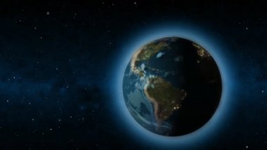 Siber dünya yıldız ışık orta ile