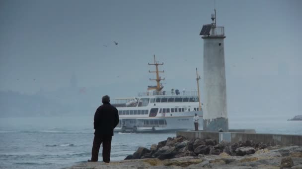 灯台海岸水自然 — ストック動画