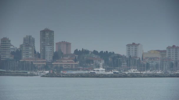 Cloudy coast shore Istanbul nature — Stock Video