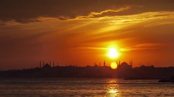 Mezquita de la ciudad de Estambul, Santa Sofía — Vídeo de stock