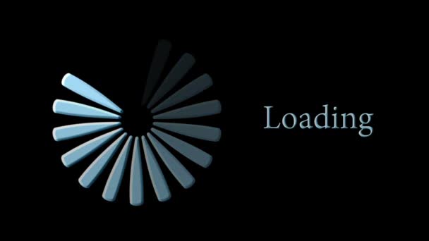 Computer loading icon on black — Stock Video