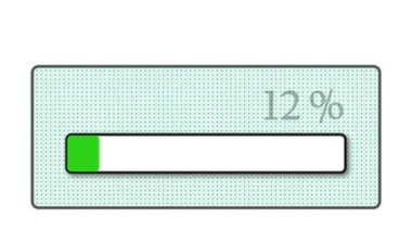 Beyaz arka planda yükleme çubuğu