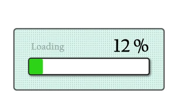 Бар загрузки на белом фоне — стоковое видео