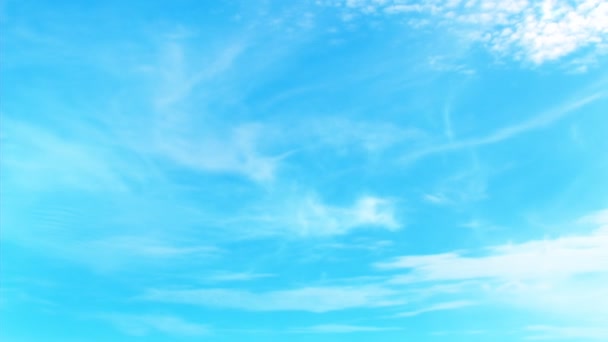 Bright blue sky with perfectly moving Cirrus — Stockvideo