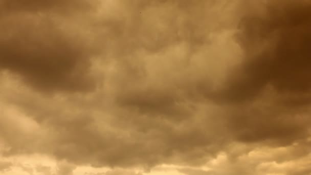 Storm cloud sky flying night — Stock Video