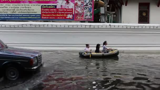 Rua sob inundação — Vídeo de Stock