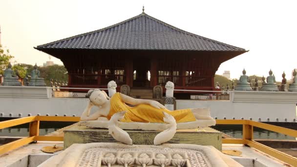 Sri Lanka templo budista — Vídeo de Stock