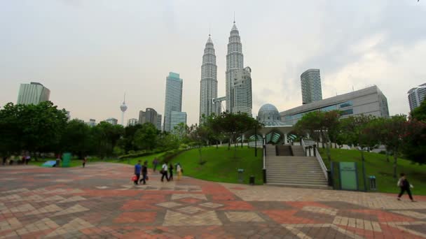 Torre gemela Petronas, kuala lumpur — Vídeo de stock