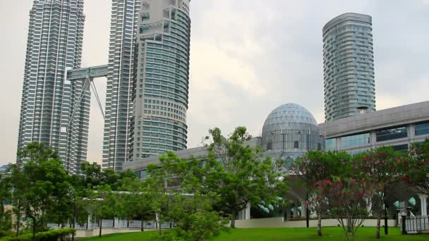 Wieżowce Petronas, kuala lumpur — Wideo stockowe