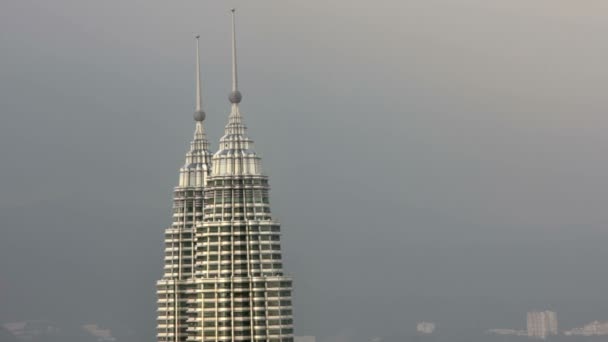 Petronas ikiz kule, kuala lumpur — Stok video
