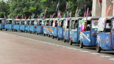 Jakarta, Endonezya 'da renkli tuktuk