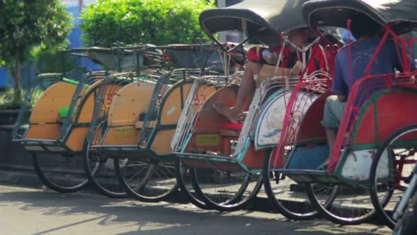 Transportation with cyclo — Stock Video