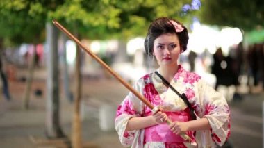 Japon geyşa samuray açık