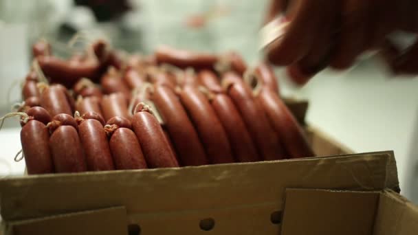 Traditionelle Wurst — Stockvideo