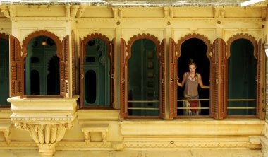 udaipur Sarayı'nda kadın turist