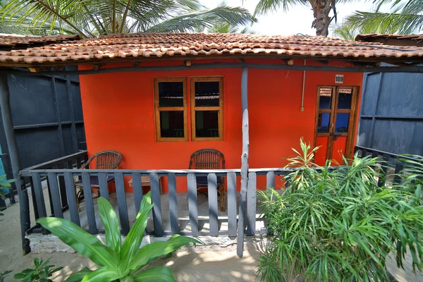 Pittoreska stranden hus, goa — Stockfoto