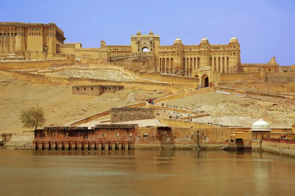 Pohled na amber fort v jaipur Indie — Stock fotografie