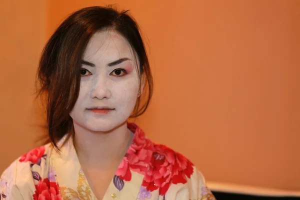 Make-up von japanischen Geisha — Stockfoto
